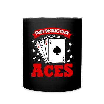 Poker Poker Cartes Joueurs de poker - Mug uni - noir - Devant