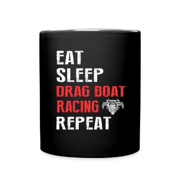 Speedboat Racing Design for Racing Boaters - Full Colour Mug - black - Front