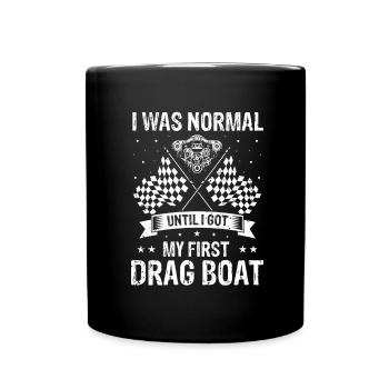 Drag boat design for racing boaters - Full Colour Mug - black - Front