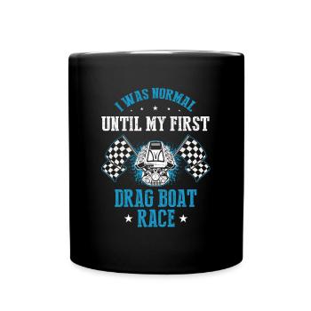 Drag boat design for racing boaters - Full Colour Mug - black - Front
