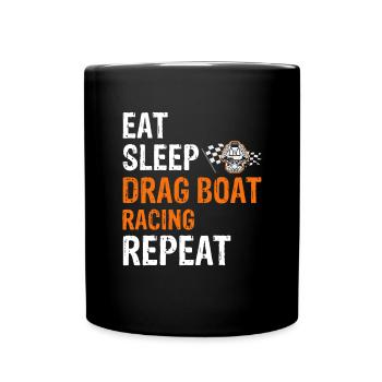 Drag Boot Design für Rennbootfahrer - Tasse einfarbig - Schwarz - Vorne