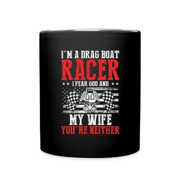 Speedboat Racing Design for Racing Boaters - Full Colour Mug - black - Front