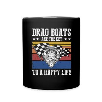 Conception de bateaux de course pour les courses de dragsters - Mug uni - noir - Devant