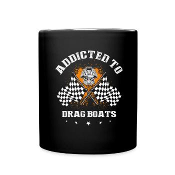 Speedboat Racing Design for Racing Boaters - Full Colour Mug - black - Front