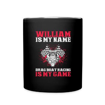 Speedboat Racing Design for Racing Boaters - Full Colour Mug - black - Front