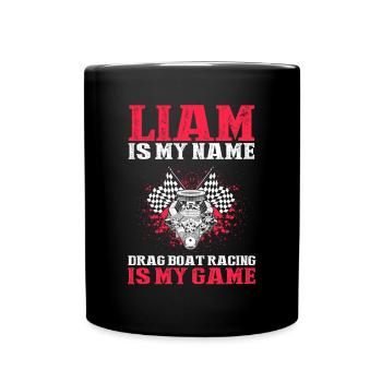 Drag boat design for racing boaters - Full Colour Mug - black - Front