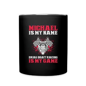 Speedboat Racing Design for Racing Boaters - Full Colour Mug - black - Front