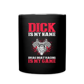 Drag boat design for racing boaters - Full Colour Mug - black - Front