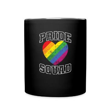 Pride Squad LGBT Toleranz Regenbogenfarben - Tasse einfarbig - Schwarz - Vorne