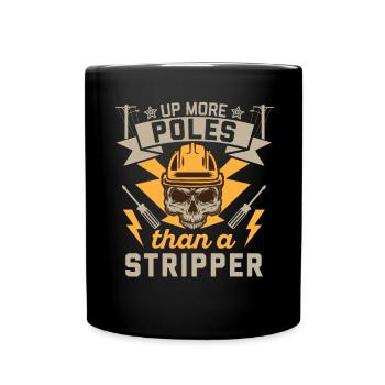 Électricien de lignes électriques - Mug uni - noir - Devant