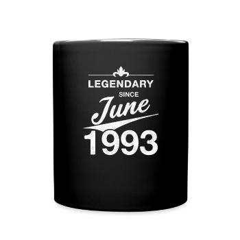 30th birthday Legendary June 1993 Year 93 - Full Colour Mug - black - Front