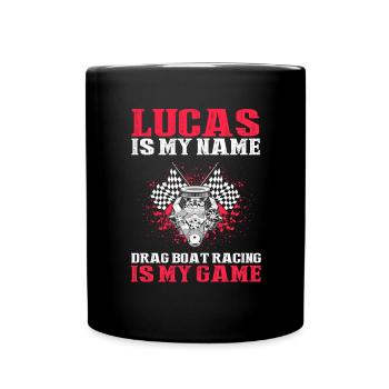 Speedboat Racing Design for Racing Boaters - Full Colour Mug - black - Front
