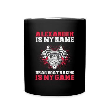 Conception de bateaux de course pour les courses de dragsters - Mug uni - noir - Devant