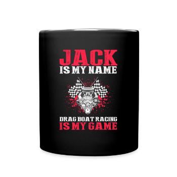 Speedboat Racing Design for Racing Boaters - Full Colour Mug - black - Front