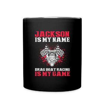 Conception de bateaux de course pour les courses de dragsters - Mug uni - noir - Devant