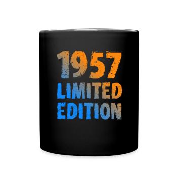 1957 édition limitée anniversaire cadeau femme mari - Mug uni - noir - Devant