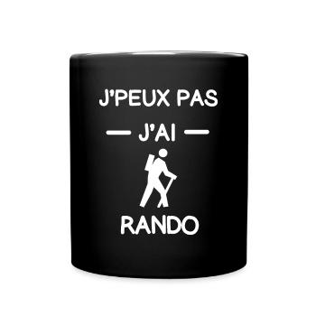 Je peux pas j'ai rando cadeau randonneur - Mug uni - noir - Devant
