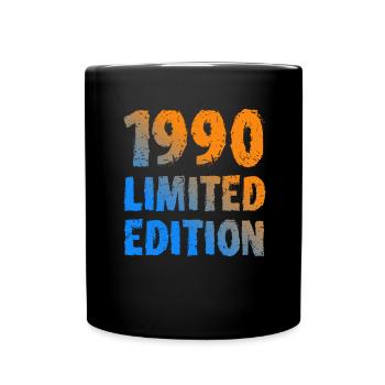 1990's Limited Edition Birthday Gift Wife Husband - Full Colour Mug - black - Front