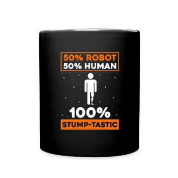 Beinprothesendesign und Beinprothesen - Tasse einfarbig - Schwarz - Vorne