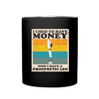 Conception de jambe bionique pour prothèses de jambe - Mug uni - noir - Devant