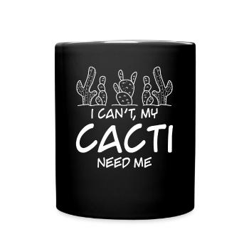 Cactus Garden Cacti - Full Colour Mug - black - Front