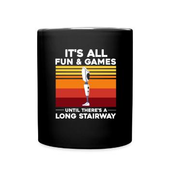 Artificial limb design for leg prosthesis - Full Colour Mug - black - Front
