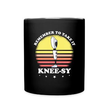 Artificial leg design for leg prostheses - Full Colour Mug - black - Front