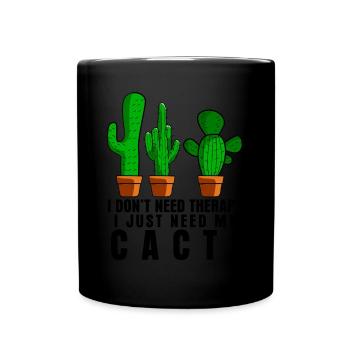 Cactus Therapy Cacti - Full Colour Mug - black - Front