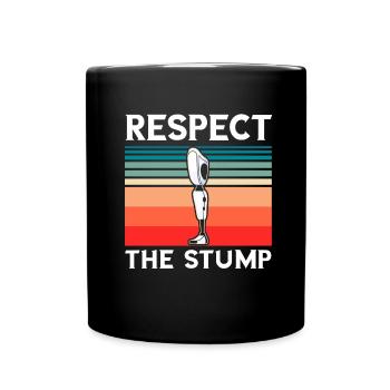 Artificial leg design for leg prostheses - Full Colour Mug - black - Front