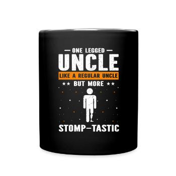 Artificial leg design for leg prostheses - Full Colour Mug - black - Front