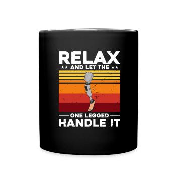 Conception de jambe bionique pour prothèses de jambe - Mug uni - noir - Devant