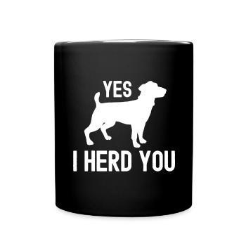 Ja ich hüte dich - Tasse einfarbig - Schwarz - Vorne