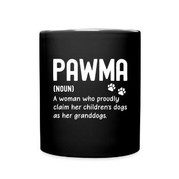 Pawma Eine Frau die stolz ist - Tasse einfarbig - Schwarz - Vorne