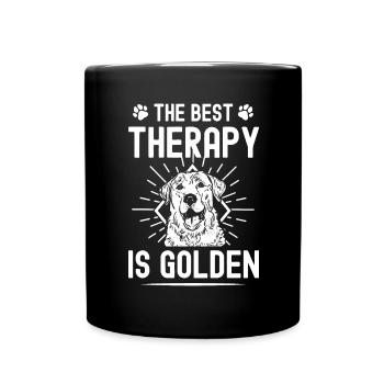 The best therapy is gold - Full Colour Mug - black - Front