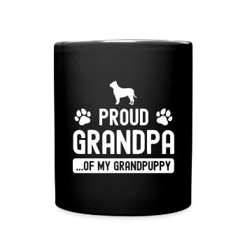Stolzer Großvater meines Großwelpen - Tasse einfarbig - Schwarz - Vorne
