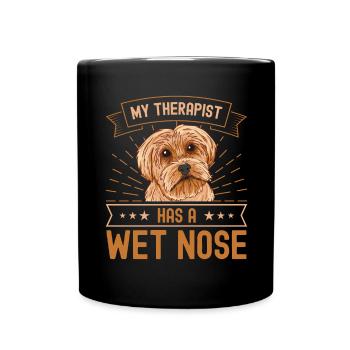 My therapist has a wet nose - Full Colour Mug - black - Front