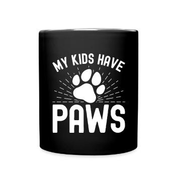 Mes enfants ont des pattes 1 - Mug uni - noir - Devant