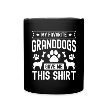 Mes gros chiens préférés m’ont donné cette chemise - Mug uni - noir - Devant