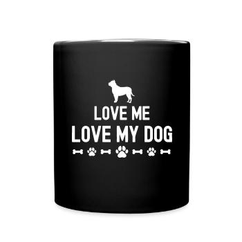 Aimez-moi Aimez mon chien - Mug uni - noir - Devant
