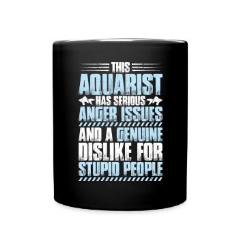 Aquaristik Aquarianer Aquarium Fische Aquarist - Tasse einfarbig - Schwarz - Vorne