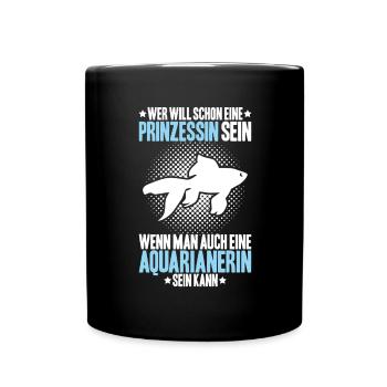Aquaristik Aquarianer Aquarium Fische Aquarist - Tasse einfarbig - Schwarz - Vorne