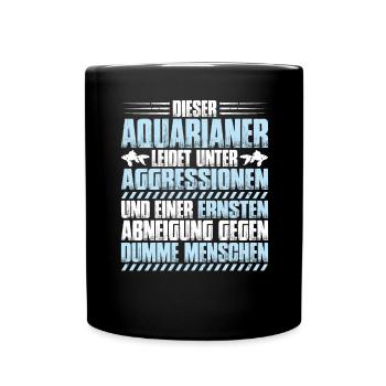 Aquaristik Aquarianer Aquarium Fische Aquarist - Tasse einfarbig - Schwarz - Vorne