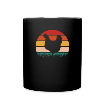 Chicken Chickens Hen Gockel Pet Domestic Chicken Chicken - Full Colour Mug - black - Front