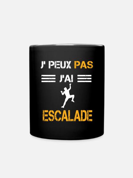 Je peux pas j'ai escalade cadeau grimpeur - Mug uni - noir