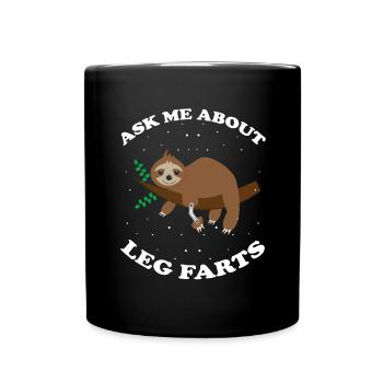 Artificial limb design for leg prosthesis - Full Colour Mug - black - Front