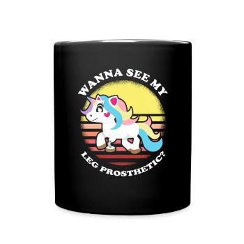 Bionic Leg Design for Prosthetic Leg - Full Colour Mug - black - Front