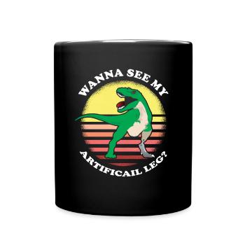 Bionic Leg Design for Prosthetic Leg - Full Colour Mug - black - Front