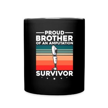 Artificial Limb Design for Prosthetic Leg - Full Colour Mug - black - Front