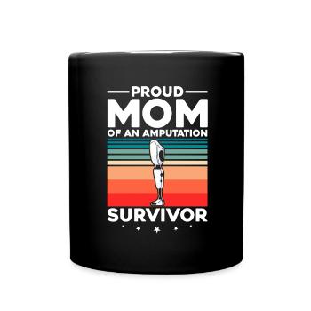 Bionic leg design for leg prostheses - Full Colour Mug - black - Front