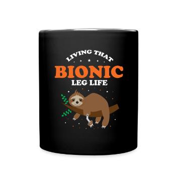 Conception de jambe artificielle pour prothèses de jambe - Mug uni - noir - Devant